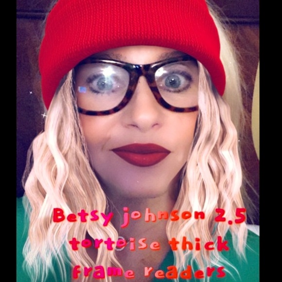 Betsy Johnson tortoise thick readers - RARE! - Picture 4 of 9
